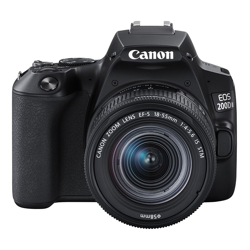 佳能（Canon）EOS 200D II 200D2 迷你單反相機(jī) 數(shù)碼相機(jī)（EF-S18-55mm f/4-5.6 IS STM）黑色 Vlog相機(jī)視頻